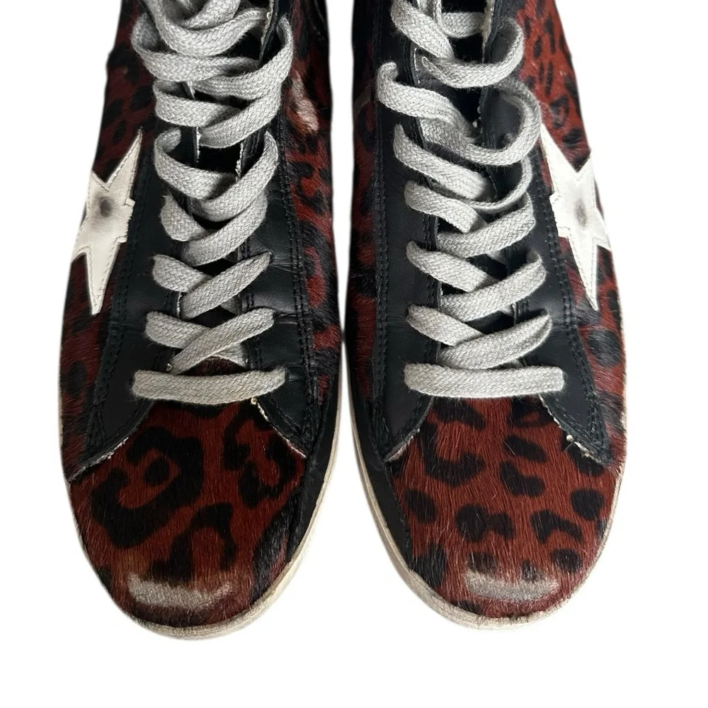 Golden Goose Leopard Print Sneakers womens 8‎ - Picture 7 of 8
